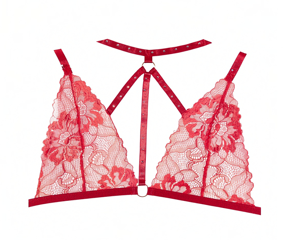Margot Bralette & Crotchless Panty Set – Alllure Lingerie