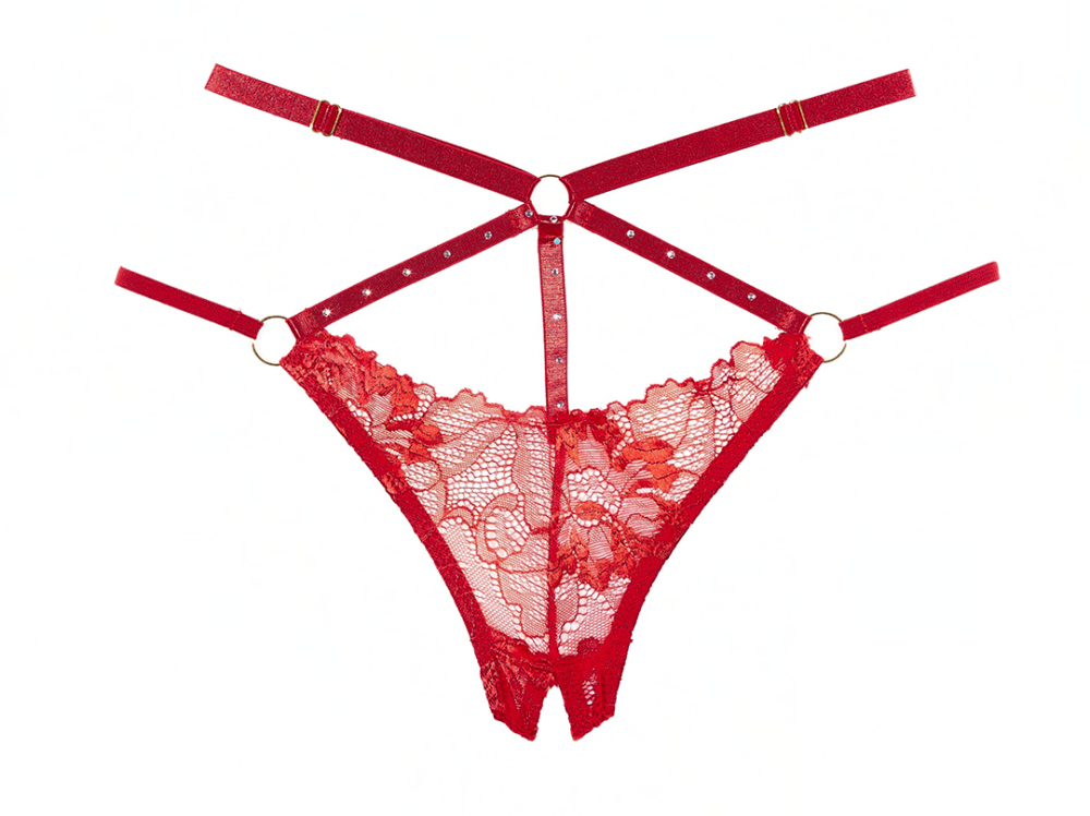 Margot Bralette & Crotchless Panty Set – Alllure Lingerie